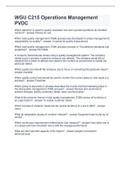 Exam &lpar;elaborations&rpar; WGU C215 Operations Management  PVDC 