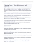 Signing Notary Test &num;1 Questions and Answers