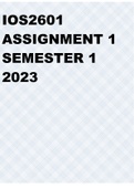 IOS2601 Assignment 1 Semester 1 2023