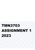 TMN3703 Assignment 1 2023 