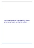 Test bank varcarolis foundations of psychiatric mental health nursing 8th edition