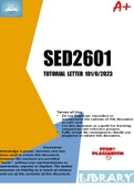 SED2601 TUTORIAL LETTER 101/0/2023