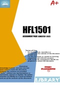 HFL1501 ASSIGNMENT PACK SEMESTER 1 2023