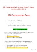 Fundamentals Proctored Exam &lpar;7 Latest ATI Versions&comma; 2020&sol;2021&rpar;