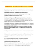 CCRN Pediatric  Exam Questions And Answers from AACN