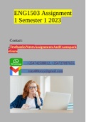 ENG1503 Assignment 1 (COMPLETE ANSWERS) Semester 2 2023 (646942) - DUE 15 August 2023