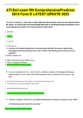 2022&sol;2023 ATI Exit exam RN Comprehensive Predictor 2019 Form D