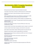 Biochemistry WGU Complete Questions And Answers 2023