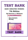 BASIC GERIATRIC NURSING 7TH EDITION BY PATRICIA A. WILLIAMS TEST BANK ISBN: 9780323554558, All Chapters Covered | Complete Guide 2022