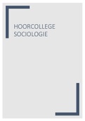 Hoorcollege's Sociologie