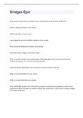 Bridges Epic exam 2023 with 100&percnt; correct answers