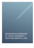 SJD1501 ASSIGNMENT 2 SOLUTIONS SEMESTER 1, 2023.PASS GUARANTEED.