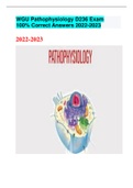 WGU Pathophysiology D236 Exam 100% Correct Answers 2022-2023