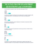 NLN PAX MATH EXAM PREP QUESTIONS & ANSWERS FROM THE ACUAL EXAM &vert; 100&percnt; Verified&excl;&excl;&excl;