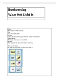 Boekverslag Nederlands  Waar het licht is, ISBN: 9789041714381