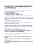 HESI RN EXIT EXAM 2023 &lpar;QUESTIONS  AND ANSWERS&rpar;