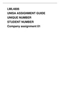 LML4806 ASSIGNMENT 1 GUIDE 