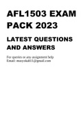 AFL1503 Exam Questions PACK 2023