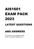 AIS1601 exam pack 2023 