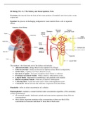 Notes for kidneys and osmoregulation