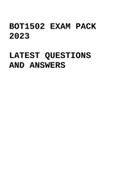 BOT1502 EXAM PACK 2023