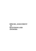 DPR1505 ASSIGNMENT 01 QUESTIONS AND ANSWERS