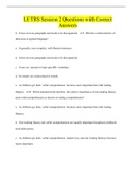 LETRS Session 2 Questions with Correct Answers