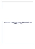 PORTAGE LEARNING NURS 231: Pathophysiology 2022 MODULE 7 Exam