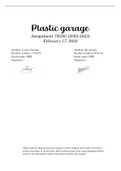 Plastic garage - assignment