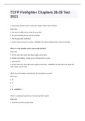 TCFP Firefighter Chapters 26-28 Test 2023 with 100&percnt; correct answers