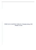 PORTAGE LEARNING NURS 231: Pathophysiology 2023 Module 3 Exam