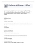 TCFP Firefighter I&sol;II Chapters 1-5 Test exam 2023 with 100&percnt; correct answers