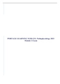 PORTAGE LEARNING NURS 231: Pathophysiology 2023 Module 1 Exam