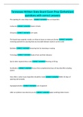 Tennessee Written State Board Exam Prep &lpar;Esthetician&rpar; questions with correct answers