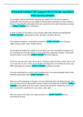 Advanced Medical Life Support AMLS Review questions with correct answers