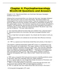 Chapter 4 &ndash; Psychopharmacology&sol;26 Questions with Complete Answers