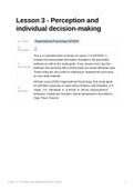 Lesson 3 - Perception and individual decision‐making IOP2602
