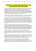 Endocrine Systems&sol;51 Questions and Answers&sol;All 100&percnt; Accurate