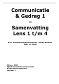 Sammenvatting Communicatie & Gedrag 1 (Lens 1 t/m 4) Gedragsverandering