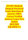 ATI RN Medical-Surgical Proctored Exam 2019 Questions and Answers