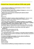 Summary Internal Medicine EOR Study Guide