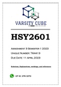HSY2601 Assignment 3 Semester 1 2023  (764413)