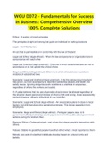 WGU D072 - Fundamentals for Success in Business Exam Comprehensive Overview with scenarios based Questions | 100% Complete Solutions | Latest 2023/2024