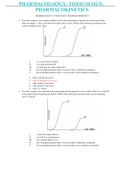 PHARMACOLOGY&comma; TOXICOLOGY&comma; PHARMACOKINETICS Questions & Answers&vert; 100&percnt; Verified