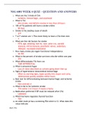 NSG 6001 WEEK 4 QUIZ &ndash; QUESTION AND ANSWERS