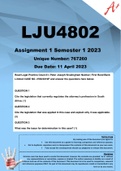 LJU4802 Assignment 1 Semester 1 2023 (767260)