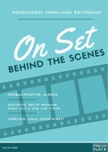 Verslag Behind The Scenes - On Set, cijfer: 8