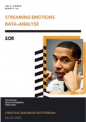 Verslag Streaming Emotions (gaat over rapper Sor) - Data Analyse, cijfer: 8