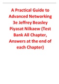 A Practical Guide to Advanced Networking 3rd Edition By Jeffrey Beasley Piyasat Nilkaew (Test Bank)