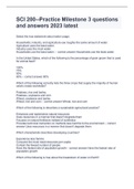 SCI 200--Practice Milestone 3 questions and answers 2023 latest